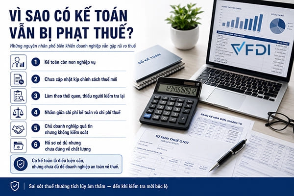 Vì sao có kế toán vẫn bị phạt thuế
