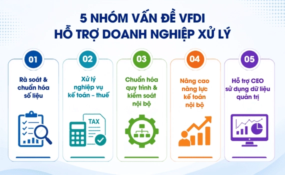 5 nhóm vấn đề VFDI hỗ trợ doanh nghiệp xử lý