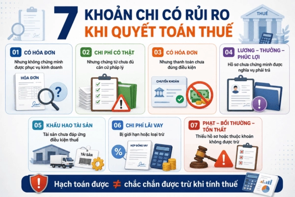 7 khoản chi có rủi ro khi quyết toán thuế