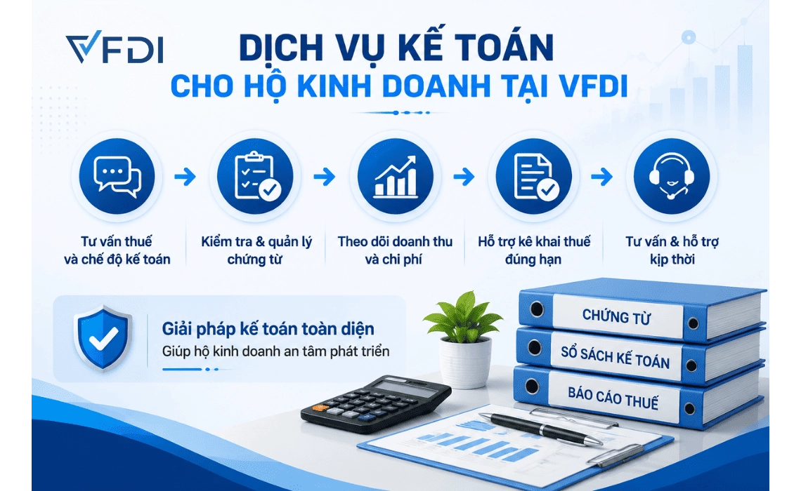 Điểm nổi bật của dịch vụ kế toán hộ kinh doanh tại VFDI