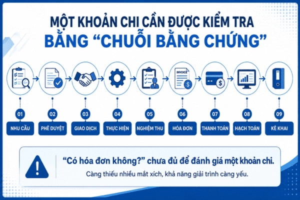 Một khoản chi cần được kiểm tra bằng 
