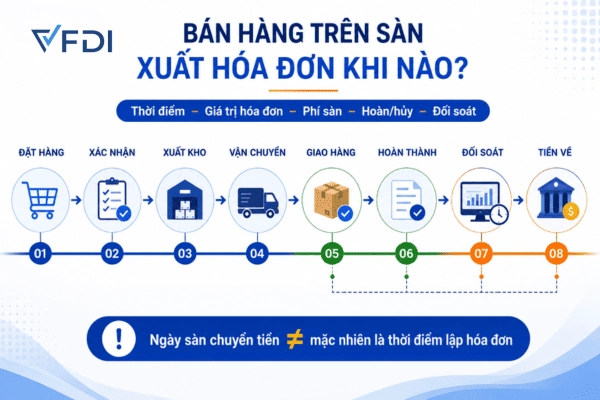 Thời điểm xuất hóa đơn bán hàng trên sàn thương mại điện tử